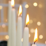 gyertya és led